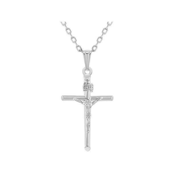 Sterling Silver Jewelry Pendants & Charms Jesus Cross Small Pendant 